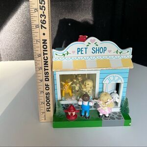 Vintage 1988 Music Box Schmid Wooden Pet Shop Motion Action Moving Musical